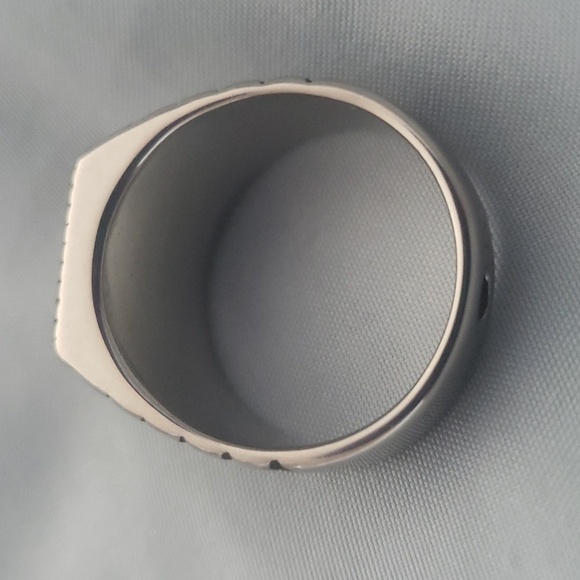 1828- Black Natural Stone Handmade Men's Ring Size 11 NWT - Picture 5 of 7